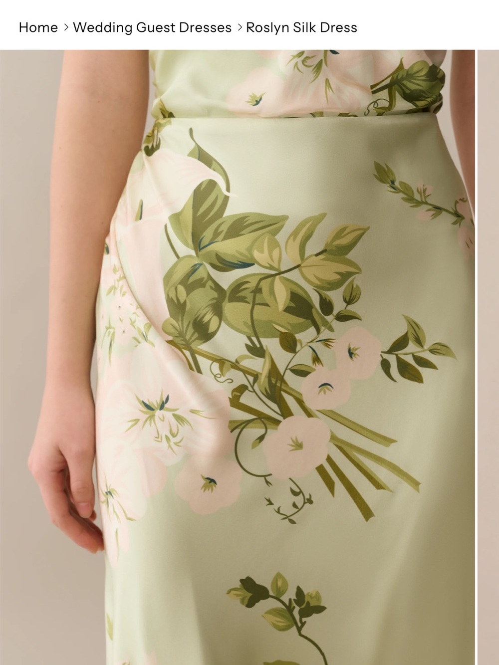 NWT Few Moda Roslyn Silk Dress in Mint Blossom. Size M - Picture 5 of 12